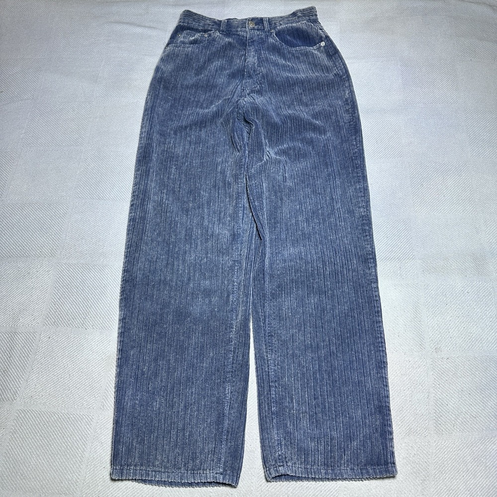 BDG High Rise Baggy Pants Womens 27 Blue‎ Thick Corduroy Y2K Streetwear